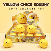 Jouet sensoriel souple en TPR en forme de poussin jaune, anti-stress, pour enfants de 5 à 7 ans, cadeau de fête