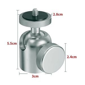 Con 1/4 3/8 rosca montaje cabeza <span class=keywords><strong>de</strong></span> bola panorama trípode <span class=keywords><strong>Mini</strong></span> aleación <span class=keywords><strong>de</strong></span> aluminio 360 grados giratorio DSLR soporte <span class=keywords><strong>de</strong></span> cámara soporte <span class=keywords><strong>de</strong></span> luz LED - Product Image 3