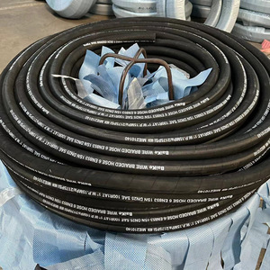 High Pressure <b>Rubber</b> <b>Hose</b> Steel Wire Braided Hydraulic Oil <b>Hose</b> For Excavator And Mine Use NBR Material 0023 - Product Image 3