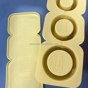 Moule à glaçons en silicone Early Riser pour accessoires de tasse Stanley, moules à glaçons en silicone avec couvercle et bac, moule à glaçons cylindrique à 3 cavités - Product Image 2