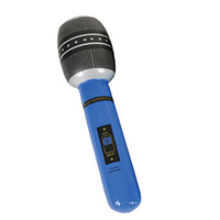 Microphone gonflable personnalisé, de grande taille, en plastique, nouveautés jouets, accessoires pliables pour fête de karaoké