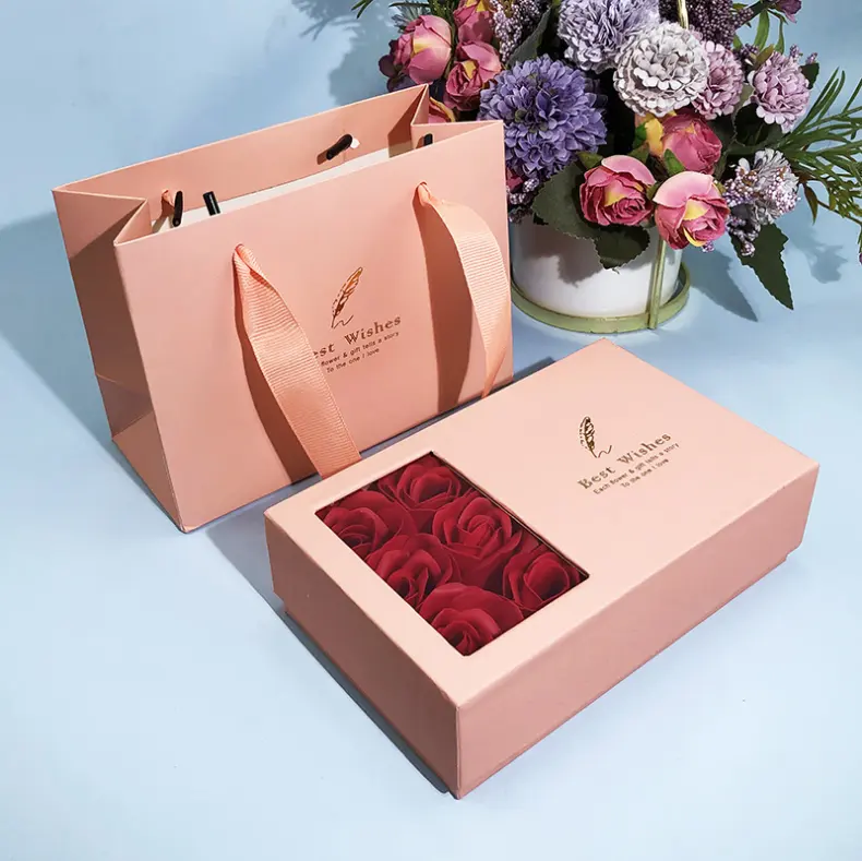 Gemi hazır çiçek mücevher kutuları ile sevgililer günü takı hediye kutusu hediye ambalaj kutusu yapay gül çiçek