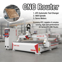 Routeur CNC ATC 3 axes, machine de sculpture sur bois 3D 1325 1530 2030... Machine de gravure et de découpe CNC économique pour meubles, MDF, acrylique