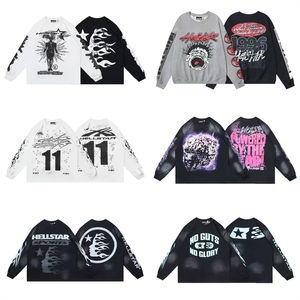 <span class=keywords><strong>Felpa</strong></span> a Maniche Lunghe Unisex Hell Star, Stile Americano High Street, Nuova Collezione Casual Oversize - Product Image 3