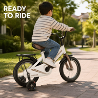 Faltbares Kinderfahrrad mit Stützrädern und Rücksitz Hochkarbon-Stahl Kinderfahrrad für Kinder 80cm-140cm Mehrere Größen