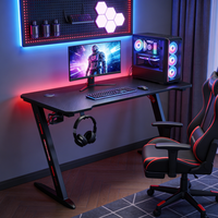 Bureau de jeu noir réglable pour ordinateur