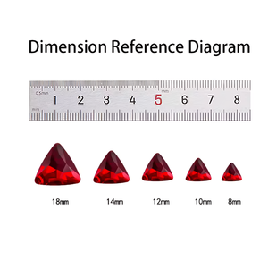 พลอยเทียมคริสตัลทรงเพชรสีม่วงแบบหลวมไม่มีการใช้ความร้อนแบบแก้วหลังแบน - Product Image 3