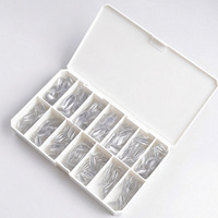 Faux ongles naturels Ballerina French Tip, ronds, droits, en amande, courts, vente en gros, lot de 602 pièces/boîte