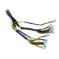 Nuevo 18AWG 30cm 6Pin 5 PCIE Cable de fuente de alimentación de un solo cabezal APW3 APW7 PSU Cable de extensión Interfaz SATA Cobre Uso de la computadora