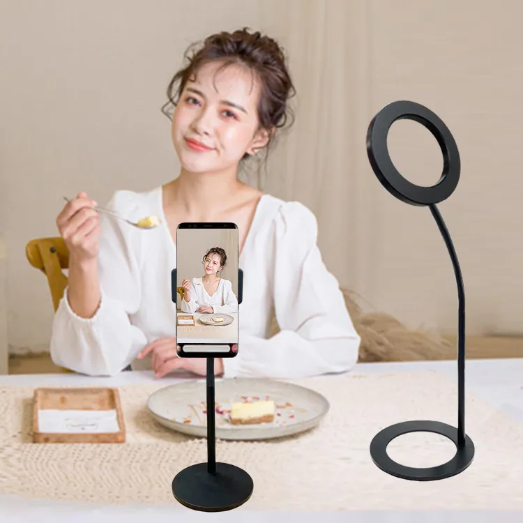 6 Inch LED USB Selfie Desk Lamp Ring Fill Light Price With Stand Cell Phone Holder Mini Photographic Flash Circle Ringlight