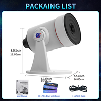 Projection de télescope ultra-clair 4K 10 films en 1 projecteur de galaxie avec veilleuse LED Projecteur de ciel étoilé à 360 ° Lampe de décoration intérieure