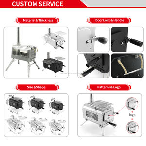 موقد تخييم للخيم، موقد طهي متنقل للمطبخ الخارجي، موقد حطب متعدد الوقود للسفر والتخييم - Product Image 5
