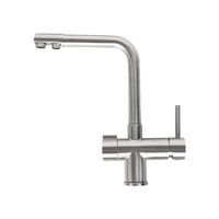 Robinet de cuisine filtrant réglable en acier inoxydable avec mitigeur et robinet d'eau