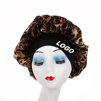 Turban en satin à imprimé floral euro-américain, bonnet large élastique pour adultes, bandeau confortable pour dormir ou pour la chimiothérapie pour femmes