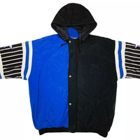 Veste coupe-vent de basket-ball pour hommes, style vintage rétro, football, soccer, grande taille, vêtements pour adultes, nouvelle couleur contrastée, années 80 et 90