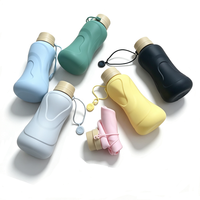 CHINFAI Nouvelle Bouteille d'Eau en Silicone pour le Sport, Gourde d'Été Portable pour Étudiants, Mini Bouteille de Poche Quotidienne pour l'Extérieur