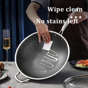 Sartén Antiadherente, Mejor Precio, Asado, Acero Inoxidable con Diseño de Panal, Wok - Product Image 3