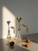 Bouteilles en verre transparentes personnalisées OEM avec logo, double paroi en laiton, pour parfum, huile essentielle, café, test, 80 ml
