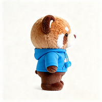 Adorable peluche panda roux nuageux, jouet en peluche doux avec capuche pour enfants, adorable peluche panda roux