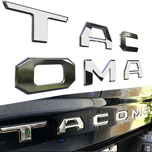 Emblema Autoadhesivo de Coche 3D en Cromo ABS, Letras Adhesivas <span class=keywords><strong>para</strong></span> Portón Trasero de Camioneta Pickup, Compatible con Tacoma 2016-2023 - Product Image 3