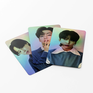 Precio de Fábrica, 55 Tarjetas Fotográficas Holográficas de Ídolos de KPOP en Caja, V, <span class=keywords><strong>JIN</strong></span>, SUGA, RM, JIMIN, JK, MONOCHROME, Tarjetas Lomo Láser, Regalo para Fans - Product Image 5