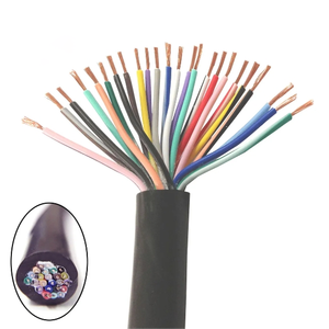 Câble de commande OEM 24 conducteurs 300V en cuivre nu isolé PVC, haute flexibilité, blindage tressé en feuille grise, pour extérieur - Product Image 1