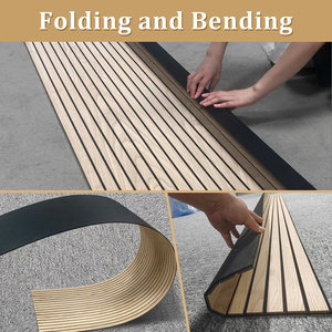 แผ่นผนังอะคูสติกไม้โค้งงอได้ รุ่น KASARO สไตล์โมเดิร์น 3 มิติ ลายลูกฟูก ตกแต่ง ป้องกันเสียง ดีไซน์บางเฉียบ ยืดหยุ่นได้ - Product Image 1