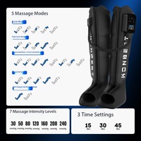 Masseur de jambes Airwave à 4 chambres, version longue, dispositif de compression séquentielle avec coussins d'air, relaxation musculaire sportive