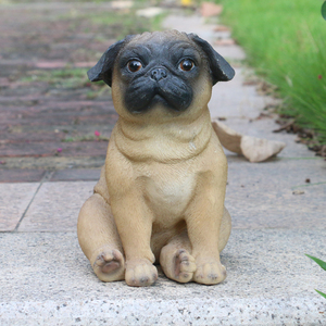Résine <span class=keywords><strong>miniature</strong></span> bouledogue <span class=keywords><strong>chien</strong></span> carlin figurine, la vie comme décor de jardin en polyrésine animale statue de français # - Product Image 5