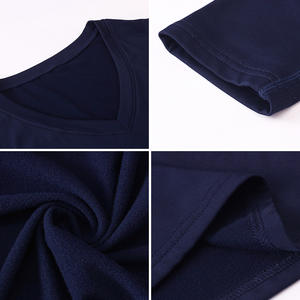 <b>Men</b> <b>Fleece</b> Lined V Neck Long Sleeved Fitness Top PRO Compression Training Wear High Stretch Running Sports <b>Shirt</b> - Product Image 4