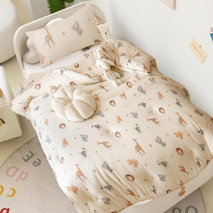 Ensemble <span class=keywords><strong>de</strong></span> literie pour bébé en coton bio super doux et léger, chaud et confortable, <span class=keywords><strong>couette</strong></span> personnalisée, animaux mignons, <span class=keywords><strong>housse</strong></span> <span class=keywords><strong>de</strong></span> <span class=keywords><strong>couette</strong></span>, taie d'oreiller - Product Image 5
