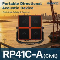 Haut-parleur acoustique portable à haute puissance pour la sécurité des terminaux maritimes, avec sangle d'épaule et trépied, à déploiement rapide