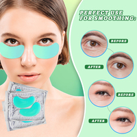 Masque pour les yeux en hydrogel de collagène cristallin à étiquette privée, extrait de Centella Asiatica, hydratant, masque pour les yeux en collagène cristallin