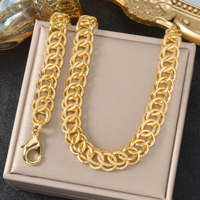 Ensemble de bijoux pour femmes de luxe de Dubaï, plaqué or 18 carats, alliage de cuivre, pierres naturelles, certifié GDTC, haute qualité, chaîne en cuivre vintage