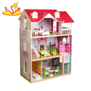 EW-casa <span class=keywords><strong>de</strong></span> <span class=keywords><strong>muñecas</strong></span> <span class=keywords><strong>de</strong></span> madera en miniatura para niños, juguete <span class=keywords><strong>con</strong></span> elevador, 06A378 - Product Image 2