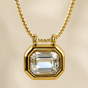 Geometric Crystal Pendant Necklace for Women and Men Minimalist Everyday Fashion Jewelry - Product Image 1
