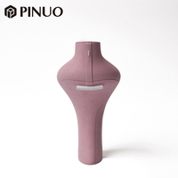 PINUO Présentoir à bijoux personnalisé, buste de mannequin en velours pour colliers et pendentifs, idéal pour les boutiques