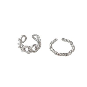 Yinruitai S925 Sterling Silver <b>Open</b> Finger <b>Ring</b> Women French Style Minimalist Design Platinum Color Everyday Wear - Product Image 5