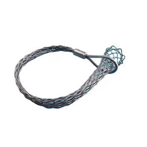 stainless steel drag cable grip stainless steel cable sock single strands Cable wire rope pulling grip Wire Mesh Grips