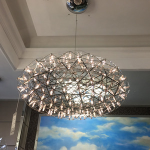 Moderne SS hall de <span class=keywords><strong>l</strong></span>'hôtel star LED lustre oeuf forme ovale pendentif lumière - Product Image 5