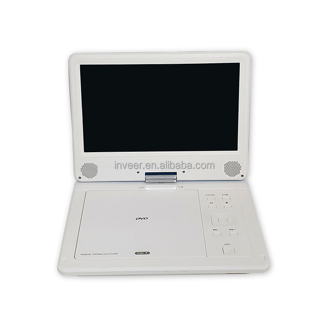 Inveer Unique Design, with Language Repeating and Monitor, Car DVD with 10inch Swivel LCD HD Panel Portable DVD Player