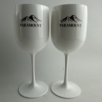 100 pièces logo personnalisé 500 pièces couleur personnalisée usine gros fabricant impérial plastique flûte à champagne verres à vin