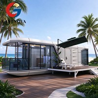 Maison conteneur modulaire préfabriquée sur mesure 20/40 pieds avec 2/3 chambres pour appartement, hôtel, villa, parc, jardin, pièce mobile, capsule spatiale