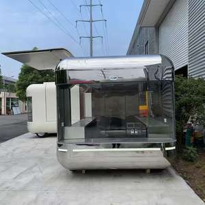 Camión de Comida Móvil Eléctrico Multifuncional de 4 Ruedas de Acero Inoxidable, Helados, Comida Rápida, Desayuno, Barbacoa, Brochetas Fritas, Hot Dogs, 13 pies - Product Image 3