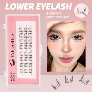 Extensions de cils inférieurs naturelles faites à la main, effet wispy, pour maquillage des yeux - Product Image 1