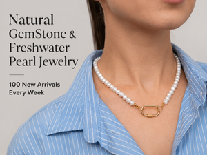 Collar <span class=keywords><strong>de</strong></span> <span class=keywords><strong>Perlas</strong></span> Barrocas <span class=keywords><strong>de</strong></span> Agua Dulce con Baño <span class=keywords><strong>de</strong></span> Oro y Acero Inoxidable, Diseño Moderno y Natural, Bajo MOQ Personalizado, para Uso Diario - Product Image 2