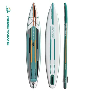 RIDEWAVE disesuaikan balap 14 "12'6" SUP Surfboard tiup SUP dayung berdiri papan dayung IIP