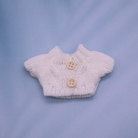 Vêtements en coton PP à thème animaux pour petites poupées, pull boutonné DIY, accessoire de remplacement en gros, vêtements en peluche pour poupées