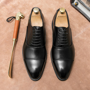 Nouvelles Chaussures Oxford en Cuir Imperméables Artisanales de Luxe Décontractées Britanniques pour Hommes – Idéales pour Mariage, Bureau et Tenues Professionnelles - Product Image 4