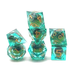 Polyhedral Magic Floating Eyeball Sharp-Edge DND Dice Set For Board Game Accessories